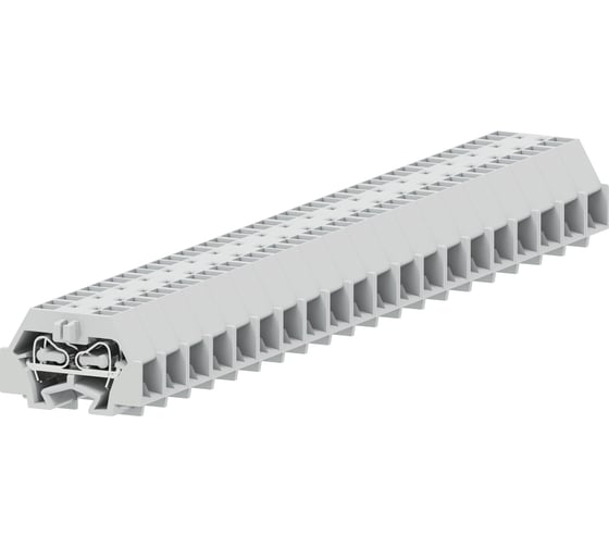 Клемма SUPU TB концевая 2-2 с боковым подключением, с защелкивающимися ножками, сечение 1,5 мм. кв., светло-серая, 100 шт 240353 1