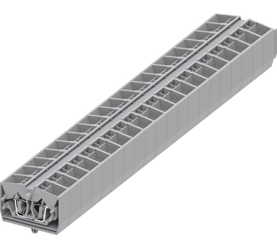 Клемма SUPU TB 2-2 фронтальное подключение, с защелкивающимися ножками, сечение 2,5 мм. кв., серая, 100 шт 254341 1