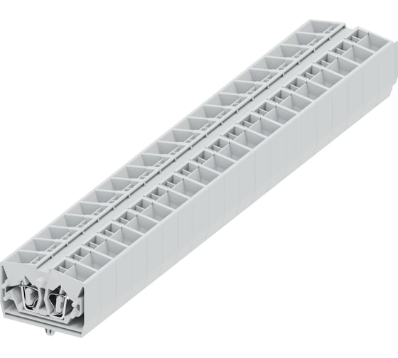 Клемма SUPU TB 2-2 фронтальное подключение, с защелкивающимися ножками, сечение 2,5 мм. кв., светло-серый, 100 шт 254343 1