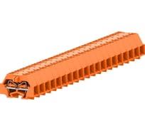 Клемма SUPU TB концевая 2-2 с боковым подключением, с защелкивающимися ножками, сечение 1,5 мм. кв., оранжевая, 100 шт 240352