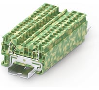 Клемма SUPU TC 1-1 земля, сечение 4 мм. кв., желто-зеленая, 100 шт TC4-2-PE