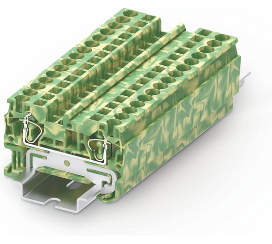 Клемма SUPU TC 1-1 земля, сечение 4 мм. кв., желто-зеленая, 100 шт TC4-2-PE 1