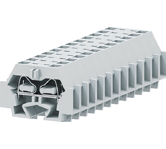 Клемма SUPU TB концевая 1-1 с боковым подключением, с защелкивающимися ножками, светло-серая, 100 шт 242323 1