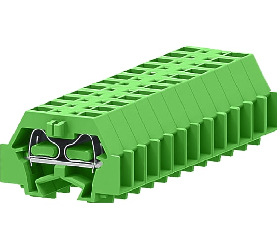 Клемма SUPU TB концевая 1-1 с боковым подключением, с крепежными фланцами, зеленая, 100 шт 241326 1