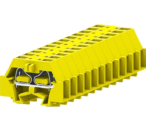 Клемма SUPU TB концевая 1-1 с боковым подключением, с крепежными фланцами, желтая, 100 шт 241325 1