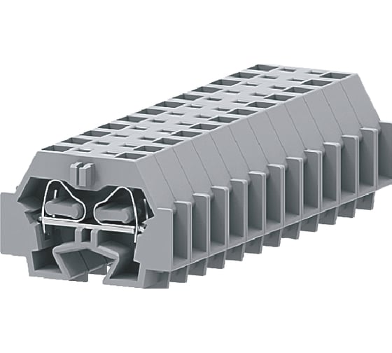 Клемма SUPU TB концевая 1-1 с боковым подключением, с защелкивающимися ножками, серая, 100 шт 242321 1