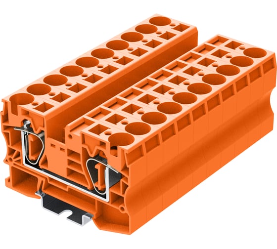 Клемма SUPU TC 1-1 пружинная, сечение 16 мм. кв., оранжевая 25 шт TC16-2-OG 1
