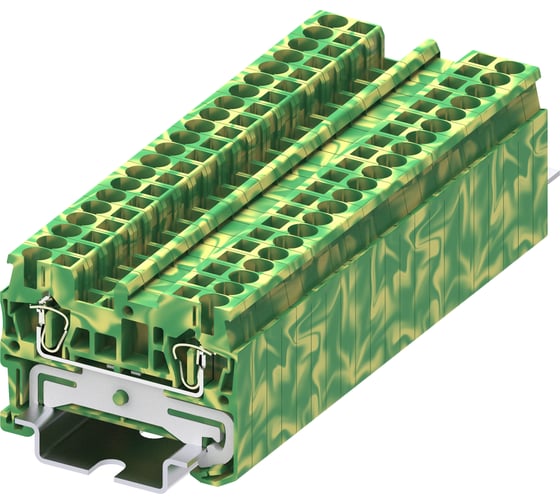 Клемма SUPU TC 1-1 земля сечение 2,5 мм. кв., желто-зеленая 150 шт TC2.5-2-PE 1
