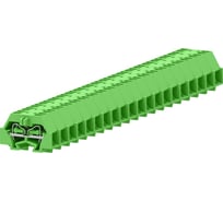 Клемма SUPU TB концевая 2-2 с боковым подключением, с защелкивающимися ножками, сечение 1,5 мм. кв., зеленая, 100 шт 240356