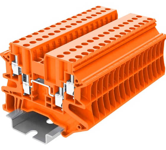 Клемма SUPU TU 2-2 винтовая, сечение 2,5 мм. кв., оранжевая 100 шт TU2.5-4-OG 1