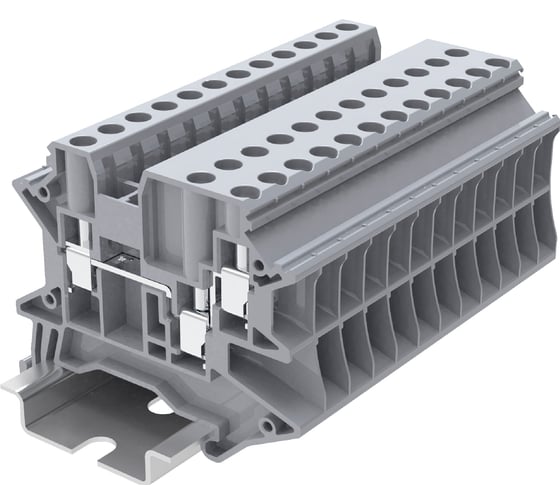 Клемма SUPU TU 1-2 винтовая, сечение 4 мм. кв., серая 100 шт TU4-3-GY 1