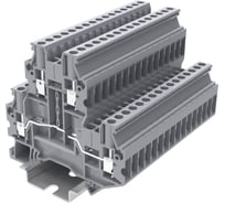 Клемма SUPU TU 2-уровневая, винтовая, сечение 2,5 мм. кв., серая 100 шт TUD2.5-2-GY