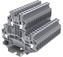 Клемма SUPU TU 2-уровневая, винтовая, сечение 4 мм. кв., серая 50 шт TUD4-2-GY