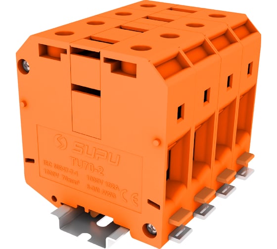Клемма SUPU TU 1-1 винтовая, сечение 70 мм. кв., оранжевая 20 шт TU70-2-OG 1