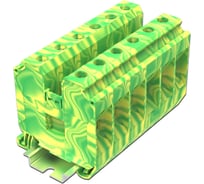 Клемма SUPU TU 1-1 земля, винтовая, сечение 35 мм. кв., желто-зеленая 2 шт TU35-2-PE
