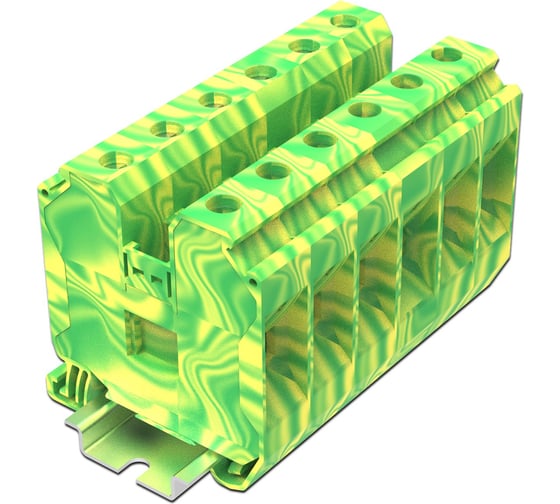 Клемма SUPU TU 1-1 земля, винтовая, сечение 35 мм. кв., желто-зеленая 25 шт TU35-2-PE 1