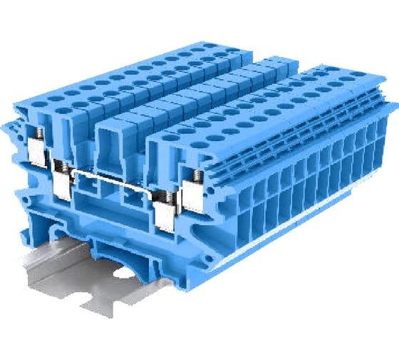 Клемма SUPU UK 2-2 винтовая, сечение 2,5 мм. кв., синяя 50 шт 303942 1