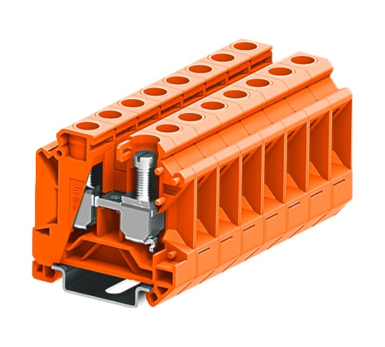 Клемма SUPU SUK 1-1 винтовая, сечение 16 мм. кв., оранжевая 50 шт 316994 1