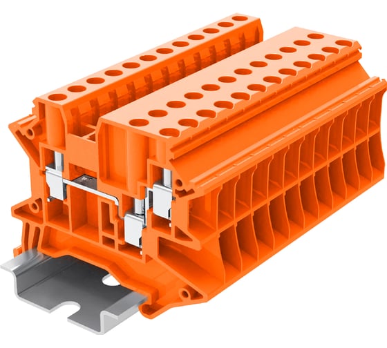 Клемма SUPU TU 1-2 винтовая, сечение 4 мм. кв., оранжевая 100 шт TU4-3-OG 1