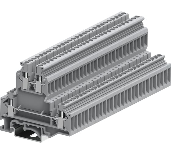 Клемма SUPU UKD 2-2 винтовая 2-уровневая,, сечение 4 мм. кв., серая 50 шт 305921 1