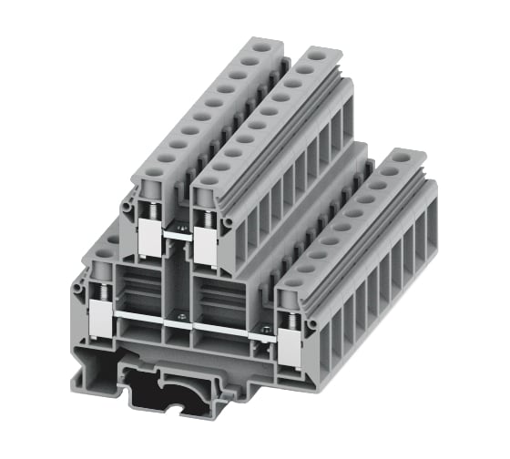 Клемма SUPU UKD 2-2 винтовая 2-уровневая,, сечение 10 мм. кв., серая 25 шт 310921 1