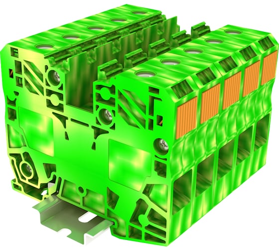 Клемма SUPU сильноточная TP 1-1 земля, Push-in, сечение 35 мм. кв., желто-зеленая 20 шт TAPO35-2-PE 1