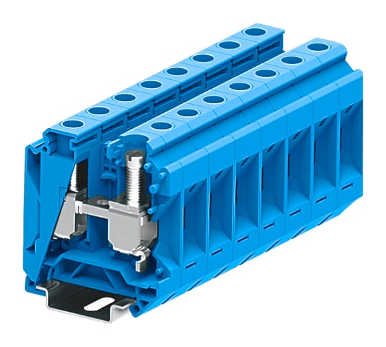 Клемма SUPU SUK 1-1 винтовая, сечение 35 мм. кв., синяя 25 шт 335992 1