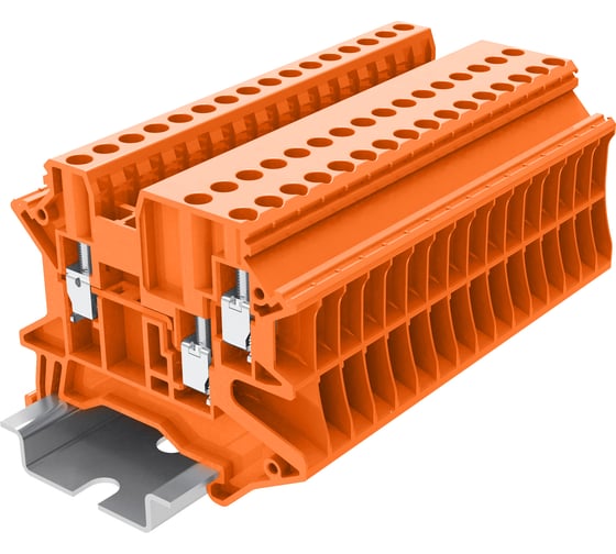 Клемма SUPU TU 1-2 винтовая, сечение 2,5 мм. кв., оранжевая 100 шт TU2.5-3-OG 1