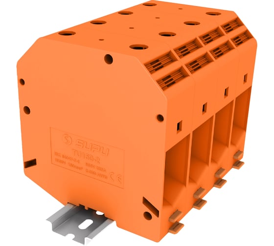Клемма SUPU TU 1-1 винтовая, сечение 150 мм. кв., оранжевая 2 шт TU150-2-OG 1