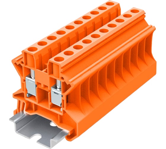 Клемма SUPU TU 1-1 винтовая, сечение 6 мм. кв., оранжевая 50 шт TU6-2-OG 1