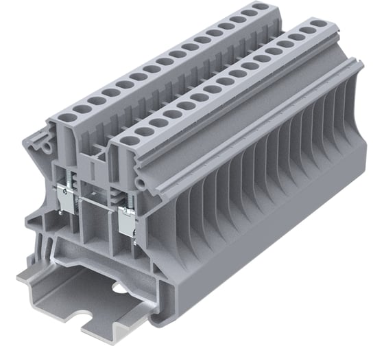 Клемма SUPU TU 1-1 винтовая, сечение 2,5 мм. кв., серая 100 шт TU2.5-2-GY 1