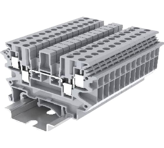 Клемма SUPU UK 2-2 винтовая, сечение 2,5 мм. кв., серая 50 шт 303941 1
