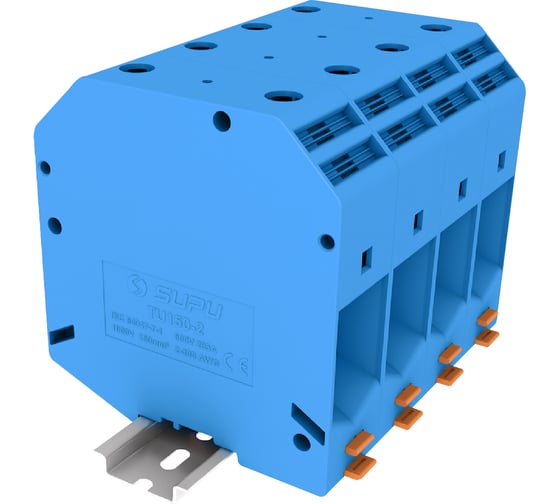 Клемма SUPU TU 1-1 винтовая, сечение 150 мм. кв., синяя 2 шт TU150-2-BU 1