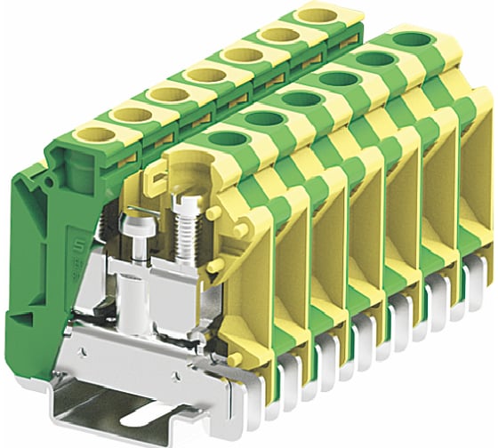 Клемма SUPU SUK 1-1 земля винтовая, сечение 16 мм. кв., желто-зеленая 50 шт 316993 1