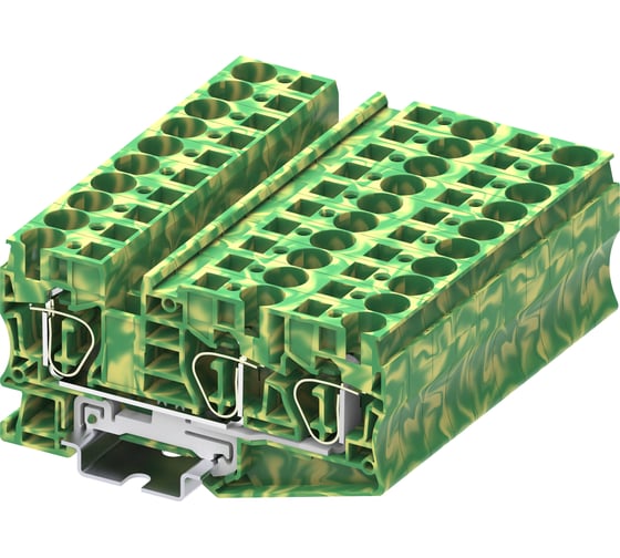 Клемма SUPU земля TC 1-2, сечение 10 мм. кв., желто-зеленая 25 шт TC10-3-PE 1