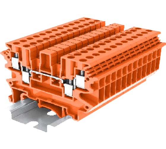 Клемма SUPU UK 2-2 винтовая, сечение 2,5 мм. кв., оранжевая 50 шт 303944 1