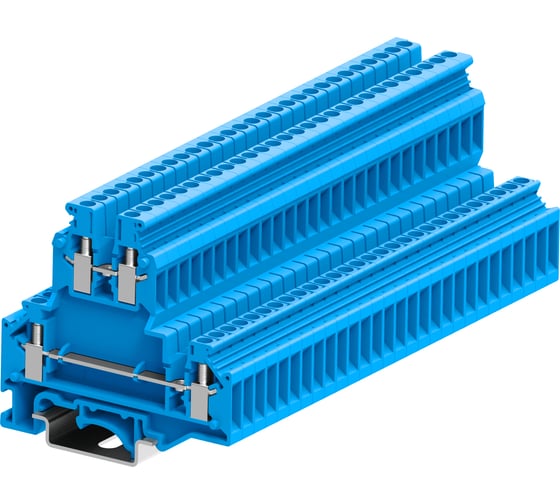Клемма SUPU UKD 2-2 винтовая 2-уровневая,, сечение 4 мм. кв., синяя 50 шт 305922 1