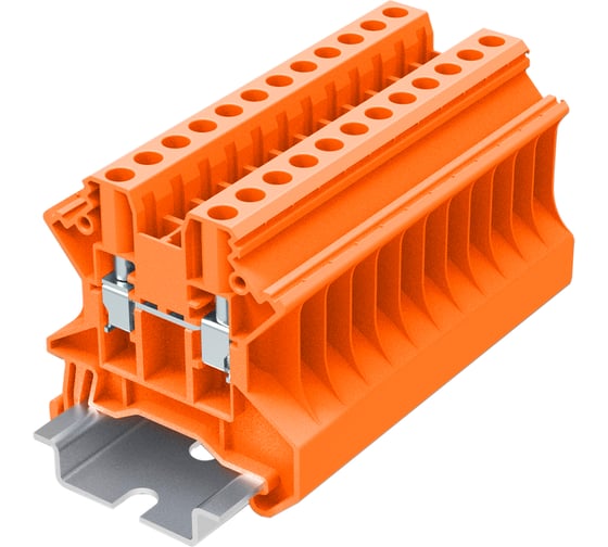Клемма SUPU TU 1-1 винтовая, сечение 4 мм. кв., оранжевая 50 шт TU4-2-OG 1