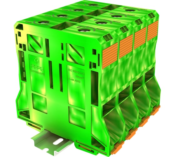 Клемма SUPU сильноточная TP 1-1 земля, Push-in, сечение 95 мм. кв., желто-зеленая 5 шт TAPO95-2-PE 1