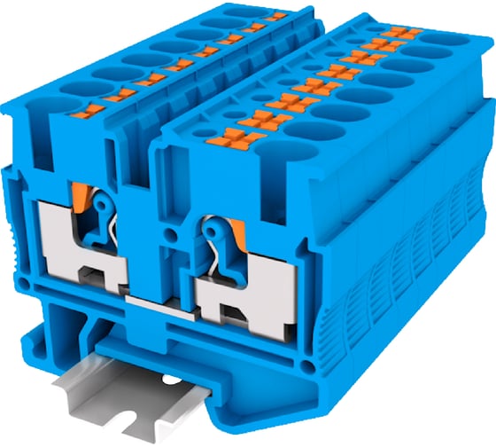 Клемма SUPU мини TP 1-1 проходная, Push-in, сечение 2,5 мм. кв., DIN 15, синяя 150 шт TPM2.5-2-BU 1