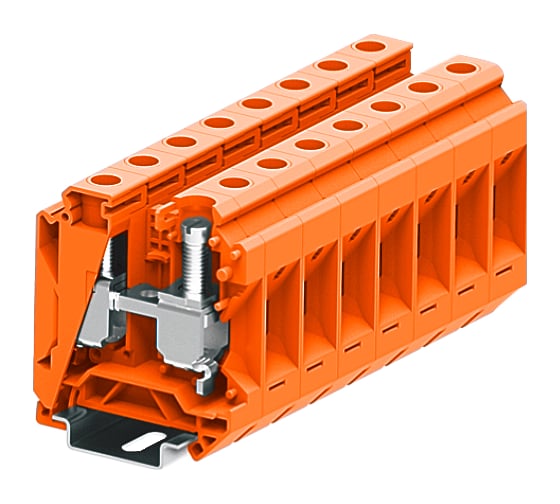 Клемма SUPU SUK 1-1 винтовая, сечение 35 мм. кв., оранжевая 25 шт 335994 1