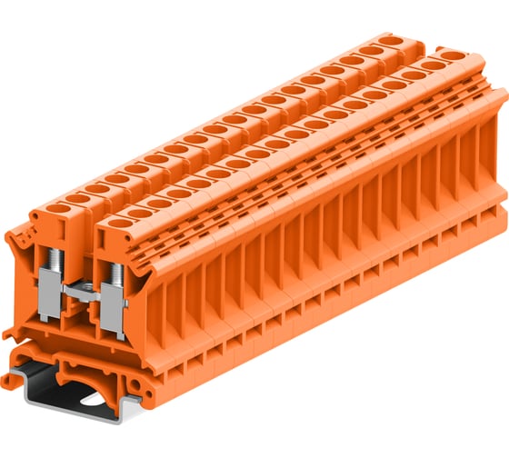 Клемма SUPU SUK 1-1 винтовая, сечение 6 мм. кв., оранжевая 50 шт 306994 1