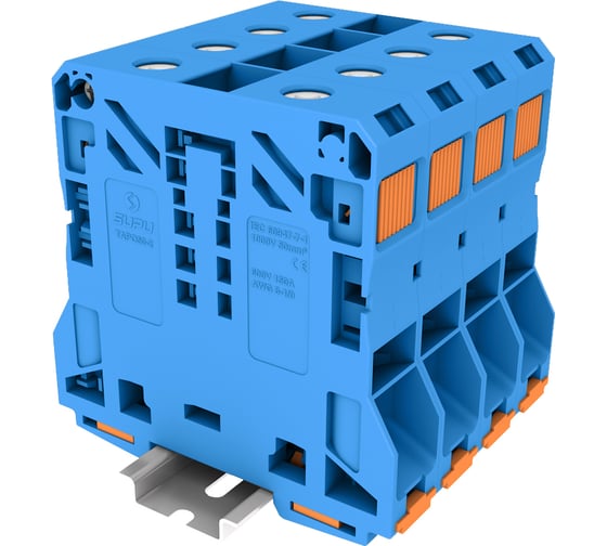 Клемма SUPU сильноточная TP 1-1 проходная Push-in, сечение 50 мм. кв., синяя 20 шт TAPO50-2-BU 1