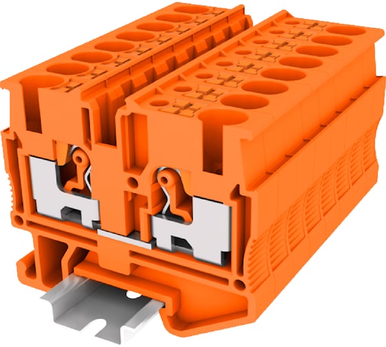 Клемма SUPU мини TP 1-1 проходная, Push-in, сечение 2,5 мм. кв., DIN 15, оранжевая 150 шт TPM2.5-2-OG 1