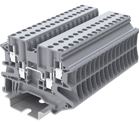 Клемма SUPU TU 2-2 винтовая, сечение 2,5 мм. кв., серая 100 шт TU2.5-4-GY 1