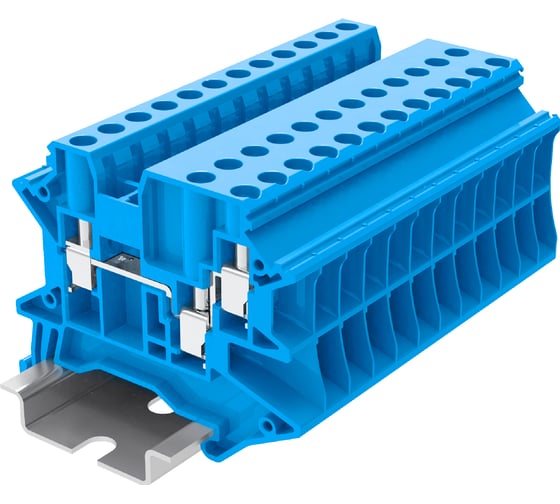 Клемма SUPU TU 1-2 винтовая, сечение 4 мм. кв., синяя 100 шт TU4-3-BU 1