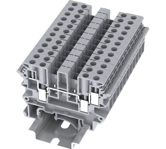 Клемма SUPU UK 2-2 винтовая, сечение 4 мм. кв., серая 50 шт 305941 1