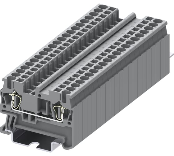 Клемма SUPU TC 1-1 пружинная, сечение 2,5 мм. кв., серая 150 шт TC2.5-2-GY 1