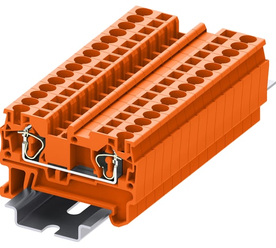 Клемма SUPU TC 1-1 пружинная, сечение 4 мм. кв., оранжевая 100 шт TC4-2-OG 1