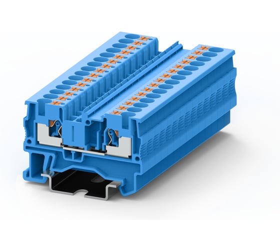Клемма SUPU TP 1-1 проходная, Push-in, сечение 4 мм. кв., синяя 100 шт TP4-2-BU 1